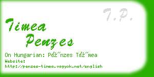 timea penzes business card